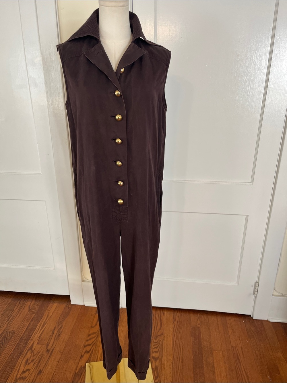 Vintage 80s Christian Lacroix Jumpsuit — Gold-Button Drama